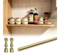 Ringhiera di Protezione Scaffali Ottone Dorados Decorativos Estantes | Juego de Rieles Decorativos de Latón para Estante Tornillos, Barandilla Antideslizante Borde(82inch/208.3cm)
