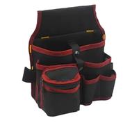 Riñonera multifuncional con cinturón, almacenamiento de herramientas resistente al desgaste, kit electricista, llave taladro, destornillador, organizador Hardware Para Carpintero(Red)