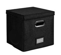 Rinteea Caja de Almacenamiento de de 12 Pulgadas con Asas de Tapas Práctico LP Registro Organizador Cajas para Más de 50 Piezas Registros