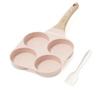 RIOVARM Antiadherente Sartén Tortilla Inducción Sartén para Huevos Granito Sartén Pequeña sin PFOA Redonda 4 agujeros Sartén escalfadora de huevos para el desayuno Sartén para tortitas