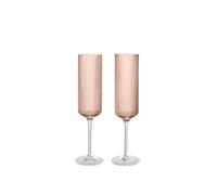 Ripple Copa de champán, juego de 2, Blush