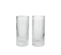 Ripple Vasos Highball Juego de 2 Clear
