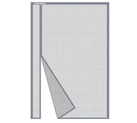 Risareyi Mosquitera Puerta Magnetica 155x205cm, Apertura Lateral Cortina Magnética Puerta Exterior Corredera para Balcon, Mosquitera con Imanes de Malla de Fibra de Vidrio Transpirables, Gris