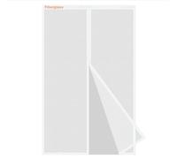 Risareyi Mosquitera Puerta Magnética 80x205cm en Fibra de Vidrio, Blanco - Cortina Mosquitera Puerta Exterior con Imanes, Transpirables, Antimosquitos, para Balcon Patio Corredera