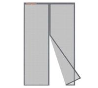 Risareyi Mosquitera Puerta Magnética 95x230cm en Fibra de Vidrio, Gris - Cortina Mosquitera Puerta Exterior con Imanes, Transpirables, Antimosquitos, para Balcon Patio Corredera