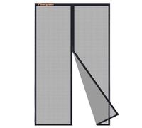 Risareyi Mosquitera Puerta Magnética 95x230cm en Fibra de Vidrio, Negro - Cortina Mosquitera Puerta Exterior con Imanes, Transpirables, Antimosquitos, para Balcon Patio Corredera