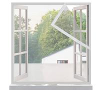 Risareyi Mosquitera Ventana 55x75cm, Blanco Fibra de Vidrio Malla Cortina Mosquiteras para Balcón Exterior, Antimosquitos, Cinta Mágica Borde, con Cinta Adhesiva