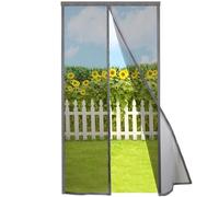 Risareyi Mosquitera Ventana Magnetica 60x120cm, Gris Ventana de Malla más Gruesa Antimosquitos Cortina Mosquitera Puerta con Imanes, con Cinta Adhesiva