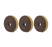 Risegun 6 Piezas Burlete de Espuma para Puertas Tira de Sellado para Puertas Rollo de Cinta Aislante Sellado Autoadhesivo Burlete Resistente a la Intemperie para Puertas Ventanas (Marrón)