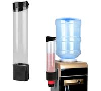 Risegun Dispensador de vasos desechables, dispensador de tazas de pared que ahorra espacio, organizador de vasos de papel o plástico, 60-80 tazas para oficinas, hogares, restaurantes