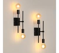 Riserva 2 Piezas Aplique de Pared Industrial, E27 350° Ajustable