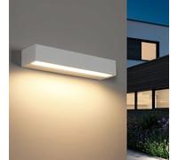Riserva Aplique de Pared Exterior LED, 16W Lámpara de Pared Moderna Blanca IP65 Impermeable para Jardín, Terraza, Patio, Garaje, 3000K Blanco Cálido