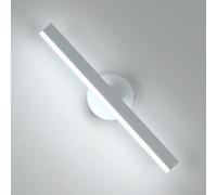 Riserva Aplique de Pared Interior 12W, Lampara Pared LED Moderna Giratorio 300°, Luz de Pared Blanco Fría 6500K, Blanco Lámpara de Espejo Baño Para Tocador Inodoro, Salón, Dormitorio, Escalera