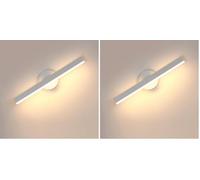 Riserva Aplique de Pared Interior 12W, Lampara Pared LED Moderna Giratorio 300°, Luz de Pared Blanca Cálida 3000k, Blanco Lámpara de Espejo Baño Para Tocador Inodoro, Salón, Dormitorio, Escalera