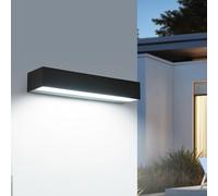 Riserva Aplique Pared Exterior LED Moderno, 16W IP65 Luz Exterior Pared Negra Rectangular para Terraza, Jardines, Balcón, Garaje, 6500K Blanco Frío