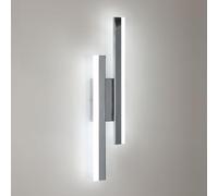 Riserva Aplique Pared Interior LED, Cromo Lámpara de Pared Moderna, 6500K Luz Blanca 16W para Salón, Dormitorio, Cocina, Pasillo