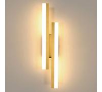 Riserva Aplique Pared Interior Oro, 16W Lámpara de Pared Modernas LED, 3000K Blanco Cálido, para Dormitorio, Pasillo, Estudio, Salón, Comedor, Escalera