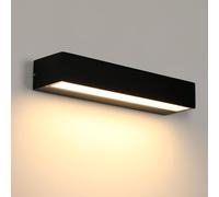Riserva Apliques de Pared Exterior 16W, IP65 Impermeable Lámpara de Pared LED Moderna, 3000K Blanco cálido, Negro
