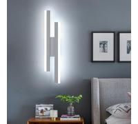 Riserva Apliques de Pared Interior Moderna, 16W 1800LM Lámpara de Pared LED 6500K, Blanco Aplique de Pared para Dormitorio, Estudio, Comedor, Pasillo, Escalera, 6500K Luz Blanca Fría