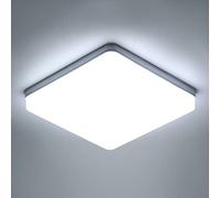 Riserva Lámpara de Techo LED Cuadrada 36W, IP44 Plafon LED Techo Moderna 4050LM 6500K Blanco Frío, Luz de Techo para Baño, Dormitorio, Cocina, Salón, Balcón, Oficina, Pasillo 23cm