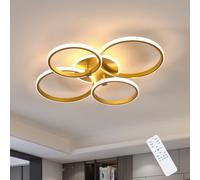 Riserva Lámpara de Techo LED Regulable 39W, Redonda, 3000K-6500K, Oro