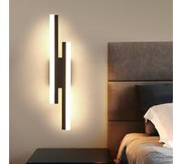 Riserva Lámparas de Pared Interior LED 16W, 3000K Blanco Cálido Negro, 40cm