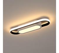Riserva Plafón LED Techo Moderno 30W, Rectangular, 3000K, Negro, 40cm