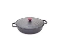 RISOLI VINUM, Cacerola antiadherente para inducción y gas, diámetro de 24 cm, con tapa de fusión, Slow Cooking, de aluminio fundido reciclado, fabricada en Italia