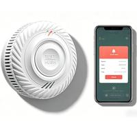 RISOON Smart WiFi Detector de Humo 10-Año Batería, Detector de Humo con Sensor Fotoeléctrico, Función de Silenciado y Autocomprobación, Certificado DIN EN14604, Compatible con Tuya/Smart Life App