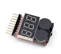 Risveglio 1-8S para probador de voltaje de batería Lipo con alarma de | Accuracy - Celda digital para baterías LiMn LiFe de iones de litio, monitor portátil de 40 x 25 mm para helicóptero de avión