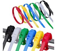 Risveglio 100 bridas de nailon autoblocantes de 350 mm x 8 mm, para correas de alambre resistentes a los rayos UV de 200 libras, color azul, 100 unidades