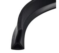 Risveglio Bloqueador de agua de ducha de silicona con cinta acrílica antideslizante, sello de suelo para baños, cocinas, 150 cm, color negro