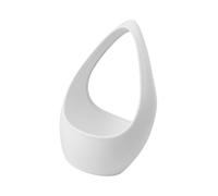 Risveglio Cesta colgante redonda blanca, gruesa para maceta de plástico con gancho para uso en interiores y exteriores, jardín, 180 mm de diámetro