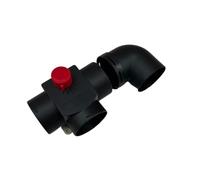 Risveglio Clip de manguera de ventilación de salida de aire caliente de 75 mm, divisor de conducto de rama en T para calentador diesel, conector de tubo de plástico de 2.95 pulgadas, color negro