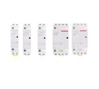 Risveglio Contactor de CA de 25 amperios 2NO 4NO 2 polos, 4 polos, 35 mm | Contactor de CA 25 A 2/4 polos normalmente abierto 220 V 380 V bobina riel DIN