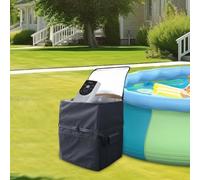 Risveglio Cubierta aislada para bomba de calentador de spa, capa de aluminio con cierre de cremallera, clima para protección de sistemas al aire libre, Villa Hotel, color negro