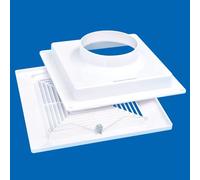 Risveglio Difusor de aire acondicionado cuadrado a presión de ABS con panel blanco para el hogar, oficina, techo, 100 mm