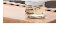 Risveglio Dispensador automático de jabón de cocina, cuerpo de vidrio transparente de 280 ml con bomba manual, para esponjas y paños de diseño compacto