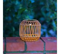 Risveglio Faroles solares para exteriores, IP65 impermeables, imitación de ratán, luces colgantes nergética, decoración de jardín, patio, árbol, pérgola, 15 x 14 cm