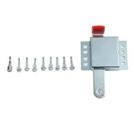 Risveglio Garaje seguro para cerradura de puerta, para pestillo de acero galvanizado resistente mejorado para protección, fácil instalación en riel vertical, color plateado