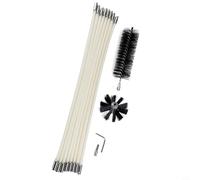 Risveglio Juego de cepillos para limpieza de chimeneas, varillas flexibles de 60 cm y taladro de cabezales de nailon, kit de barrido de chimenea