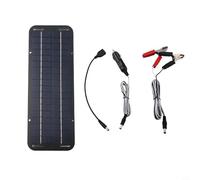 Risveglio Kit de cargador de goteo de panel solar de 30 W de 12 V para coche, barco, RV, motocicleta, IP65 para mantenedor de batería con ventosas, tasa de conversión del 20%
