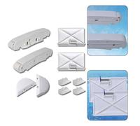 Risveglio Kit de reparación de limpiador de piscina compatible con Hayward Navigator V-Flex Ultra, incluye biseles de columpio de zapatos con solapa, juego de piezas de plástico blanco