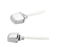 Risveglio Palanca de descarga de inodoro ABS con un solo botón lateral frontal para interruptor de repuesto de tanque, color plateado