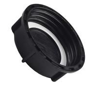 Risveglio Paquete de 2 tapas de extremo de tanque S100x8 IBC color negro para material PP con adaptador de manguera, contenedor de agua de Reino Unido, UE, uso de riego de jardín