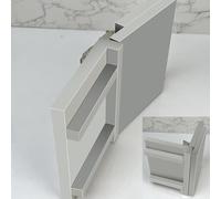Risveglio Plata para cierre suave para bisagra de puerta, gran angular de 165 grados, parte delantera empotrada, no necesita tira espaciadora, paquete de 2