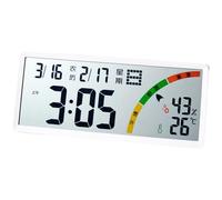 Risveglio Reloj de pared digital con calendario solar lunar, pantalla de humedad de temperatura en tiempo real, alarma y función de cronómetro