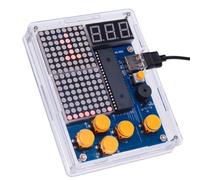 Risveglio Retro DIY 51 - Kit de soldadura de consola de juegos de un solo chip con carcasa, Pixel para aprendizaje de electrónica artística y programación B