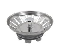 Risveglio Tapón colador para fregadero de cocina de 79,3 mm, para cubierta de drenaje de acero inoxidable, protección contra residuos de alimentos, filtro plateado