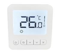 Risveglio Termostato LCD digital para interiores, panel de control de temperatura y humedad programable, diseño de nergética, color blanco